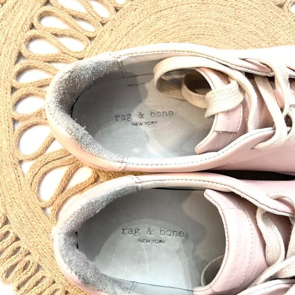 Rag & Bone RB1 Light Pink Low Leather Sneakers Unisex Size EU 37 - Picture 9 of 12